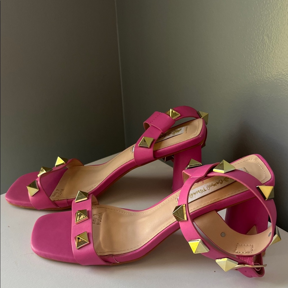 Pink Studded Women's Heels